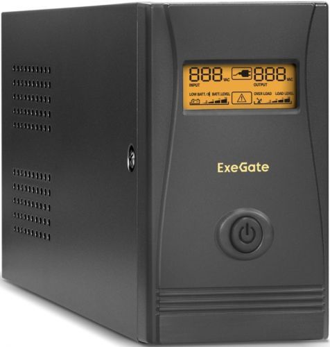 Источник бесперебойного питания EXEGATE 800VA/480W 2XSCHUKO RJ45 POWERSMART EP212517RUS