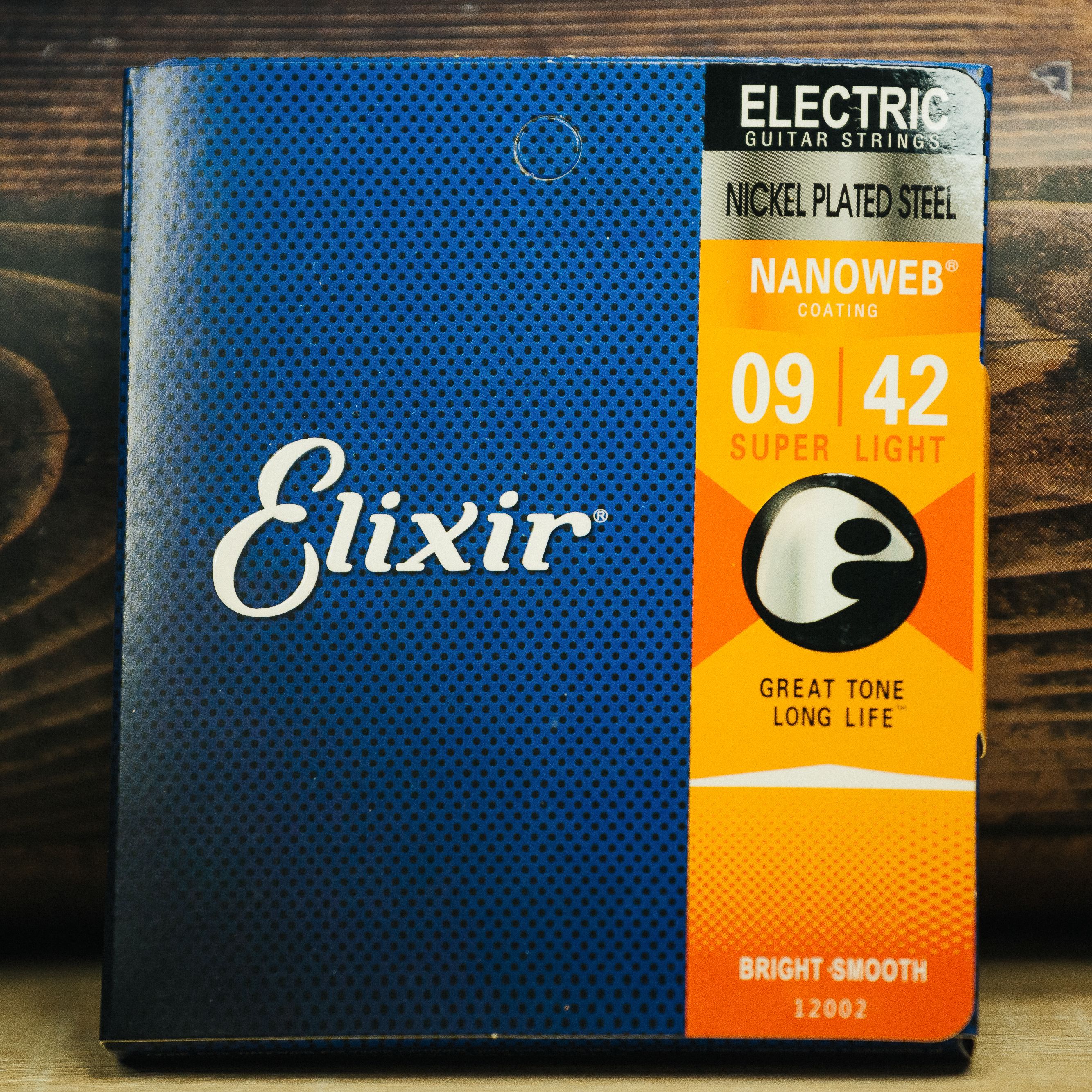 Elixir 12002 струны для электрогитары anti rust nanoweb super light фото 12