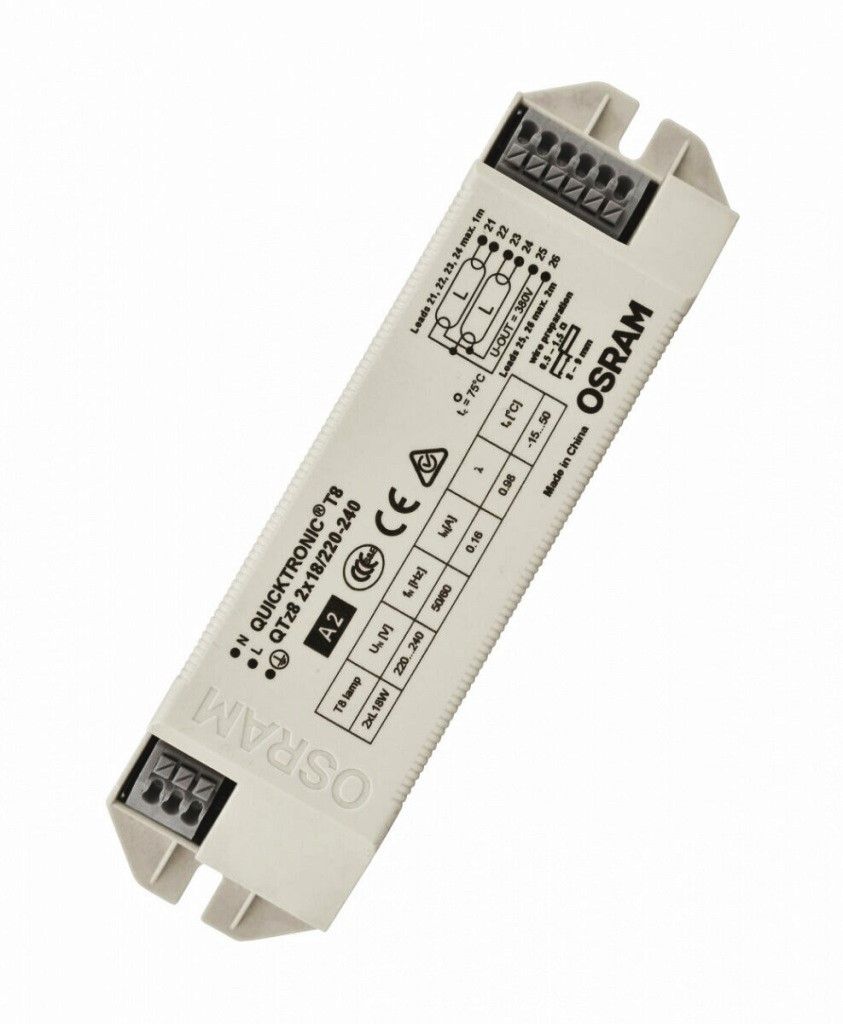 ЭПРА Osram T8 QTz8 2х18 220-240V электронный балласт для 2х люм. ламп по 18 Вт