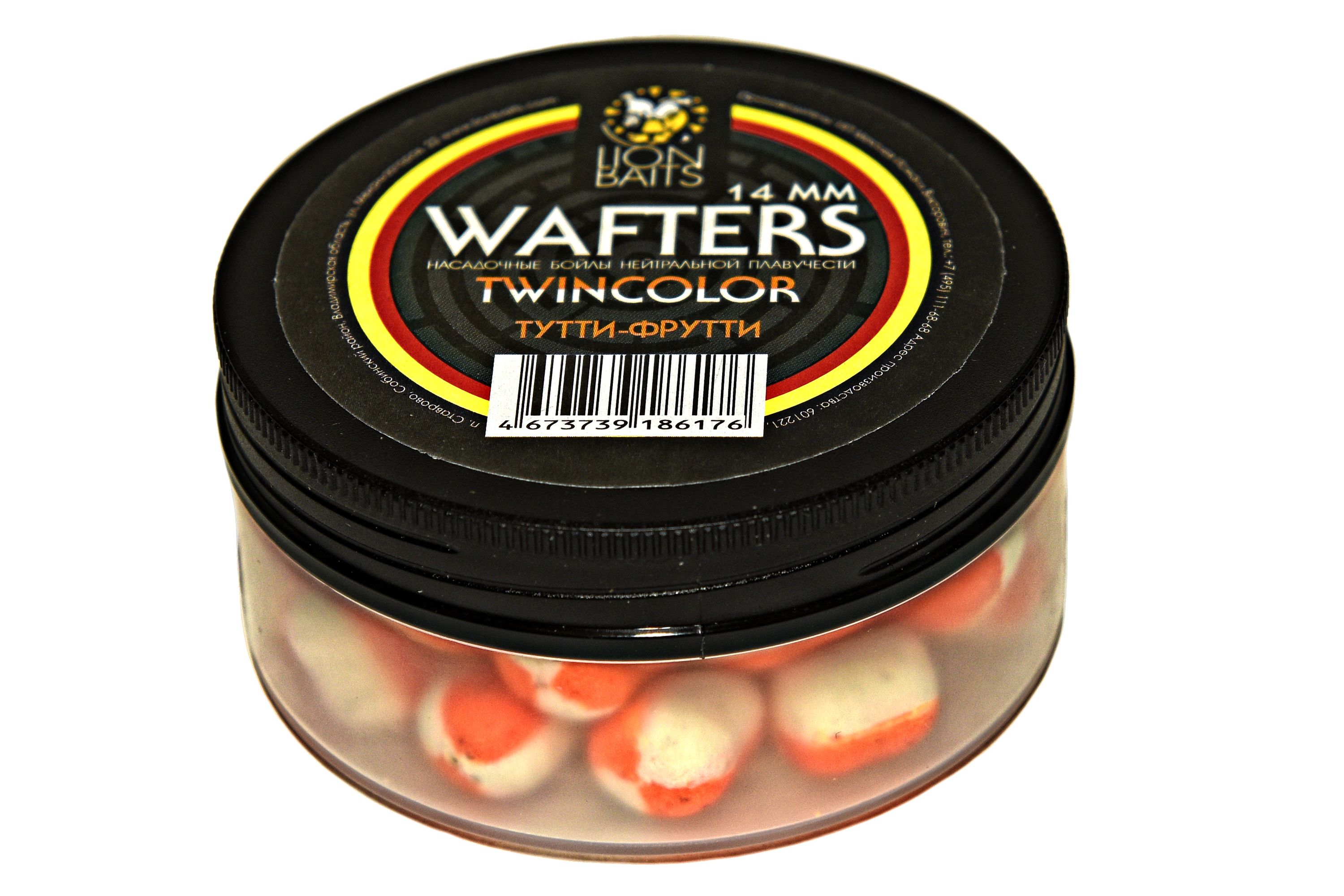 Бойл Wafters 14 мм двухцветный Тутти-Фрутти twincolor LION BAITS