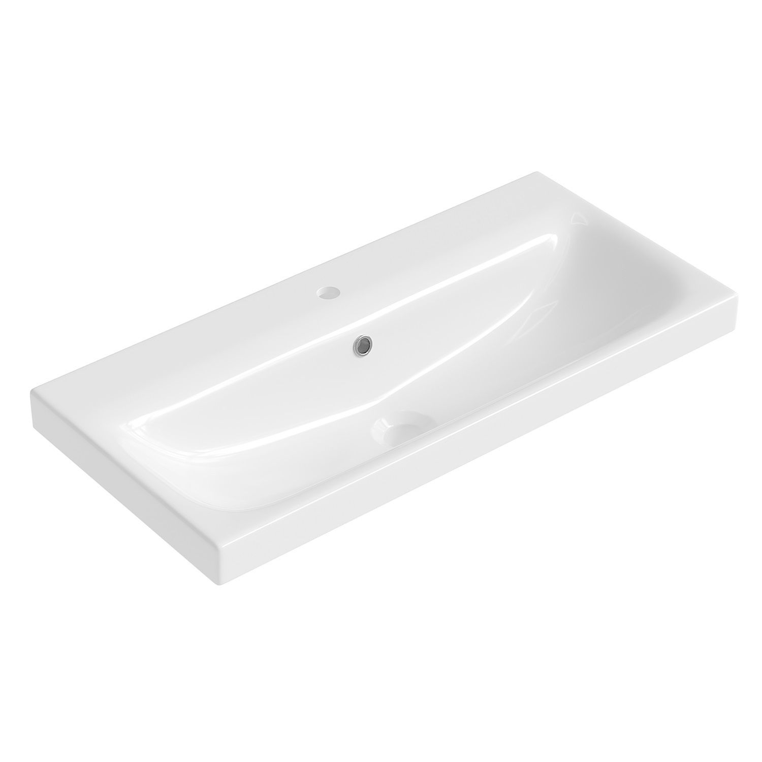 Фото товара на маркетплейсе ozon Раковина для ванной, на тумбу, 80 см, IDDIS, 3508000i28