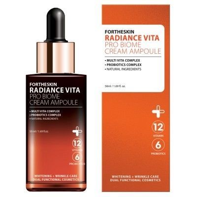 FORTHESKINКрем-сывороткадлялицаЛИФТИНГFORTHESKINRADIANCEVITAPROBIOMECREAMAMPOULE,50мл