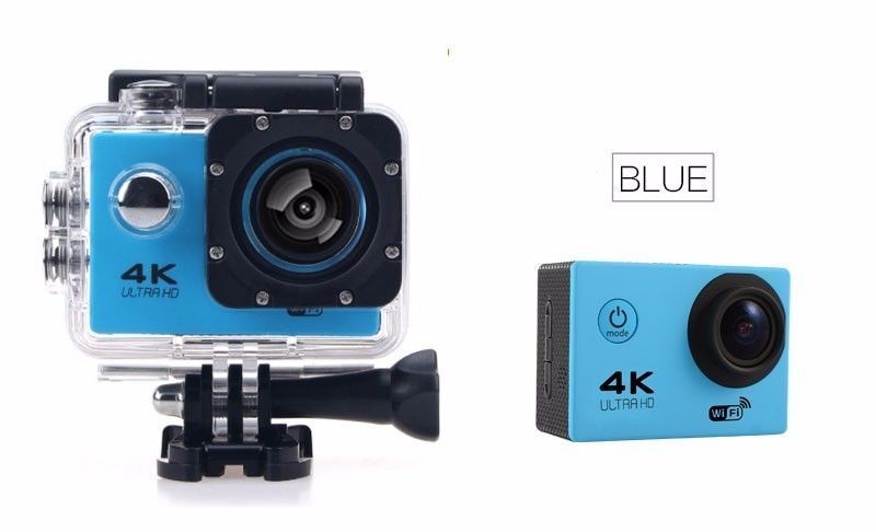 Экшн-камера H9 Interpolated 4K action camera. 16G SD card included, голубой