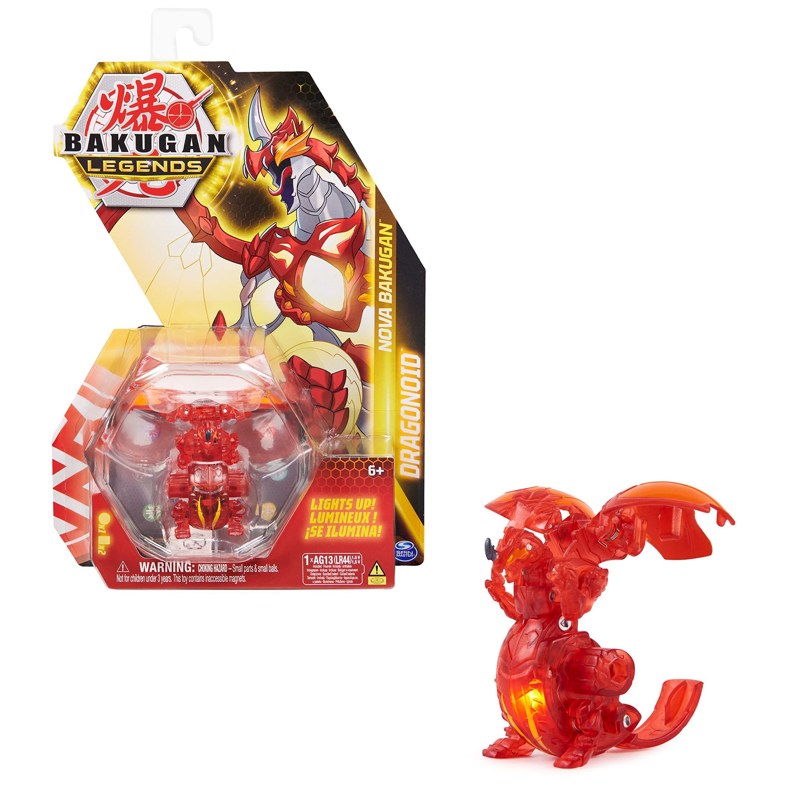 Bakugan Legends, светящаяся фигурка Бакуган, 1 карточка персонажа и  металлическая дверная карточка, детская игрушка для мальчиков от 6 лет и  старше