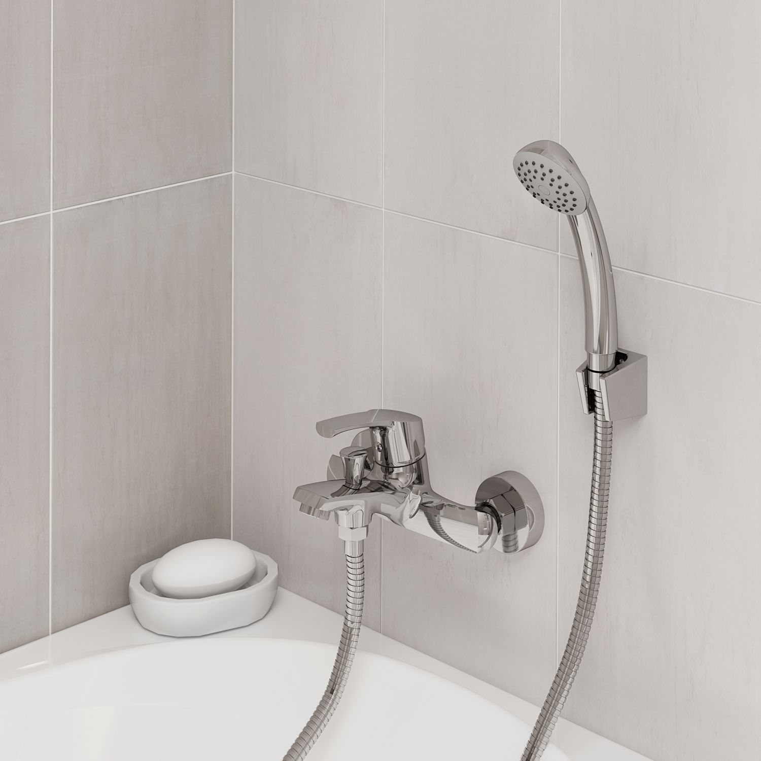 Фото товара на маркетплейсе ozon Смеситель для ванны с душем Milardo, Sterm, STESB00M02