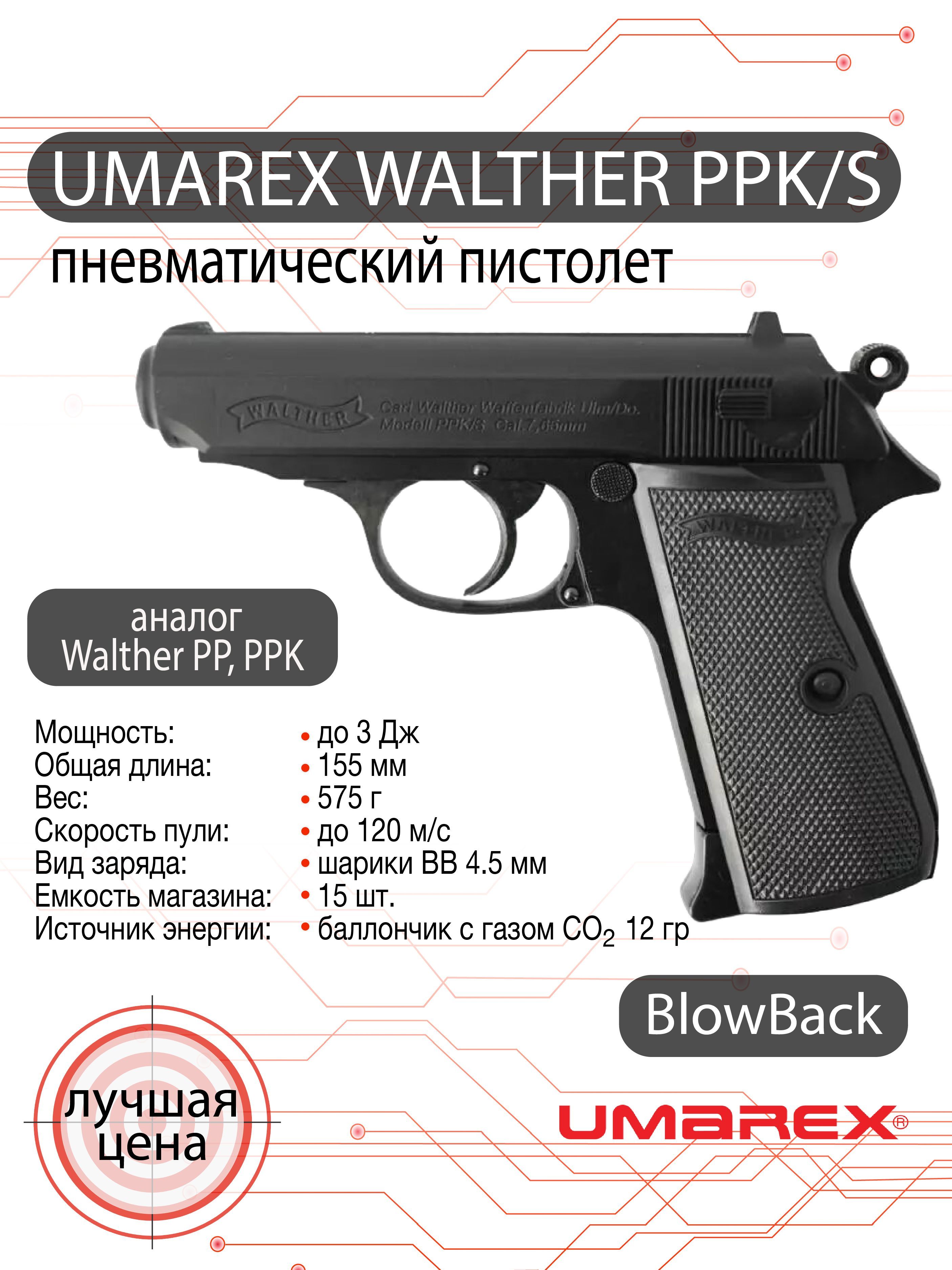 Umarex Walther Ppk S Купить