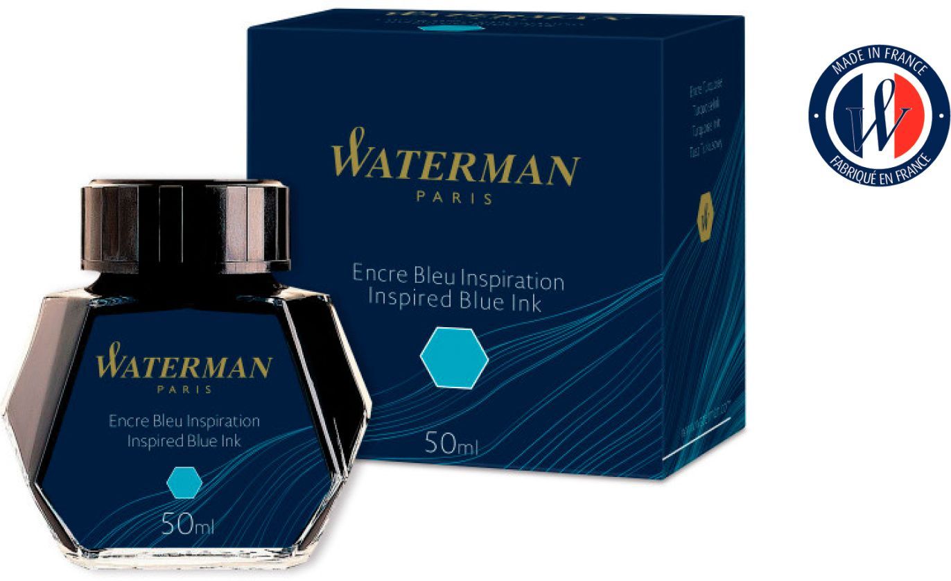 Флакон с чернилами Waterman (CWS0110810) Inspired Blue, 50мл, для ручек перьевых