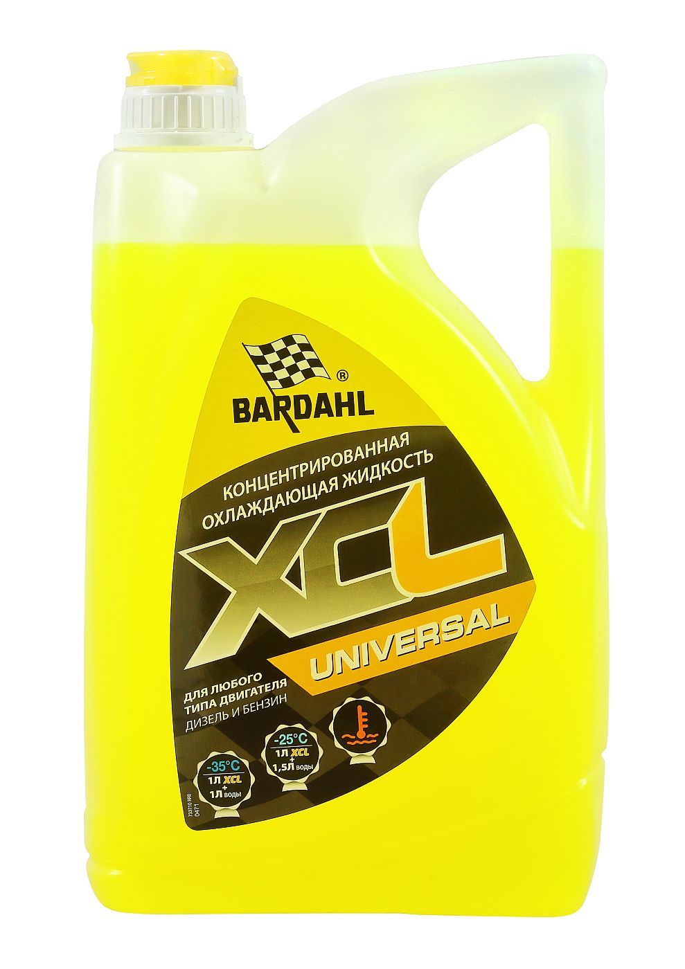 Концентрат антифриза Bardahl XCL UNIVERSAL желтый 5л.