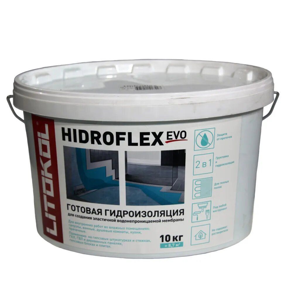 Латексная гидроизоляция. Гидроизоляция Litokol Hidroflex. Litokol Hidroflex 10 кг. Hidroflex гидроизоляционная мастика. Гидроизоляция Литокол 5 кг.