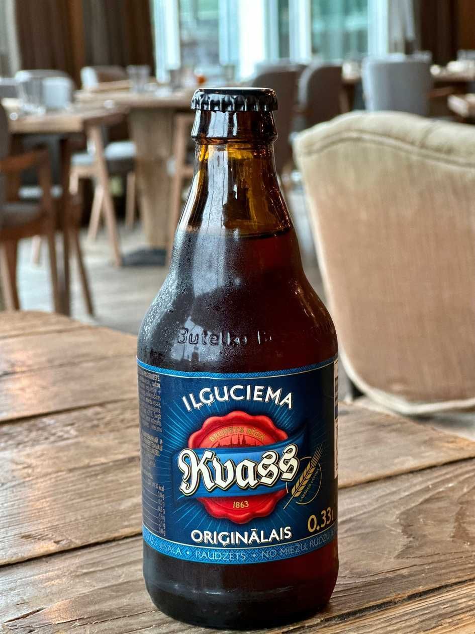 Квас ILGUCIEMA пастеризованный "Kvass Originalais", 0,33л стекло, 1 шт