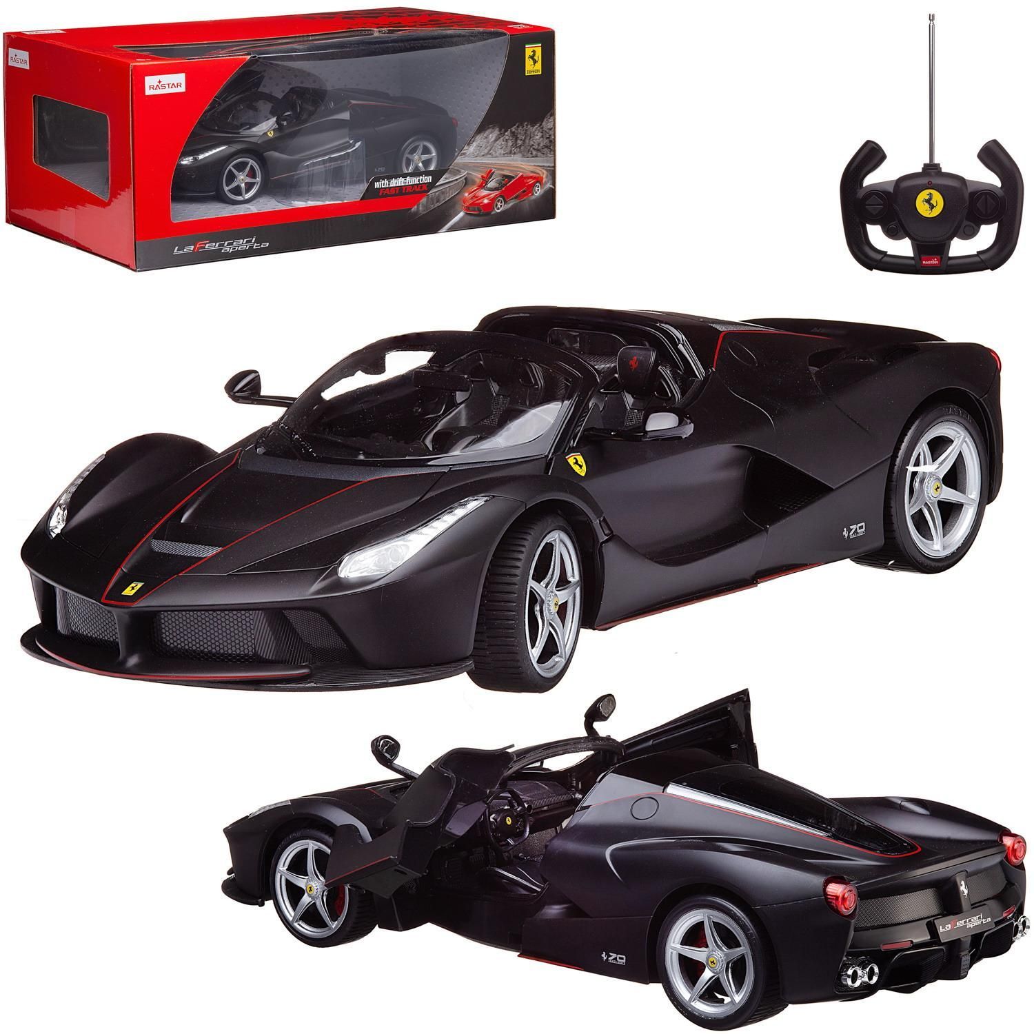 Машина р/у 1:14 Ferrari LaFerrari Aperta, цвет чёрный - купить с доставкой  по выгодным ценам в интернет-магазине OZON (391181105)