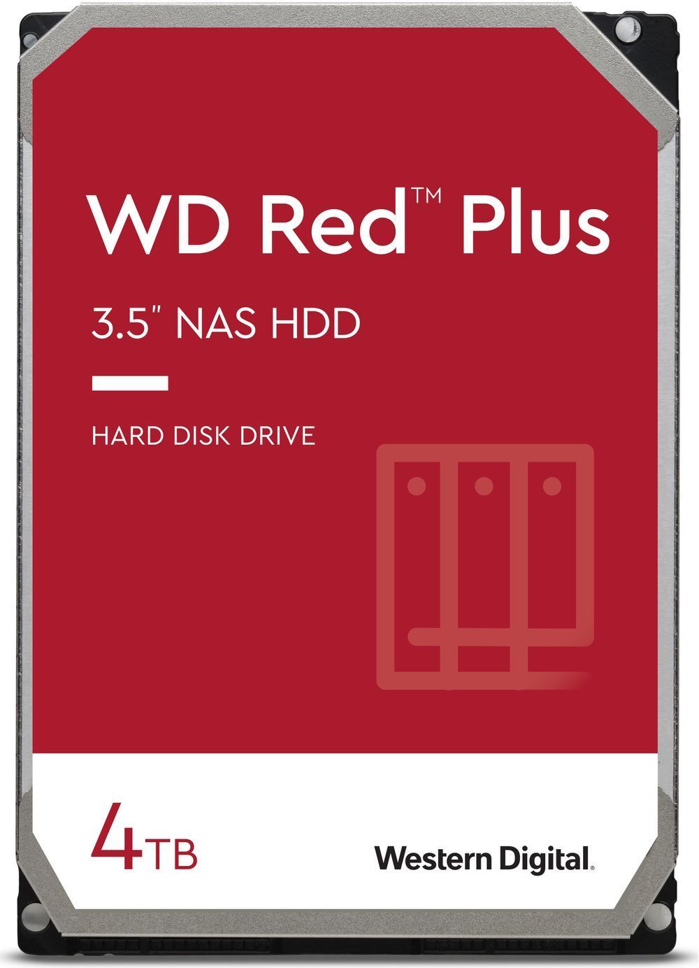 WesternDigital4ТБВнутреннийжесткийдискWDRedPlusNAS,CMR,5400RPM,256МБкэш(WD40EFPX)