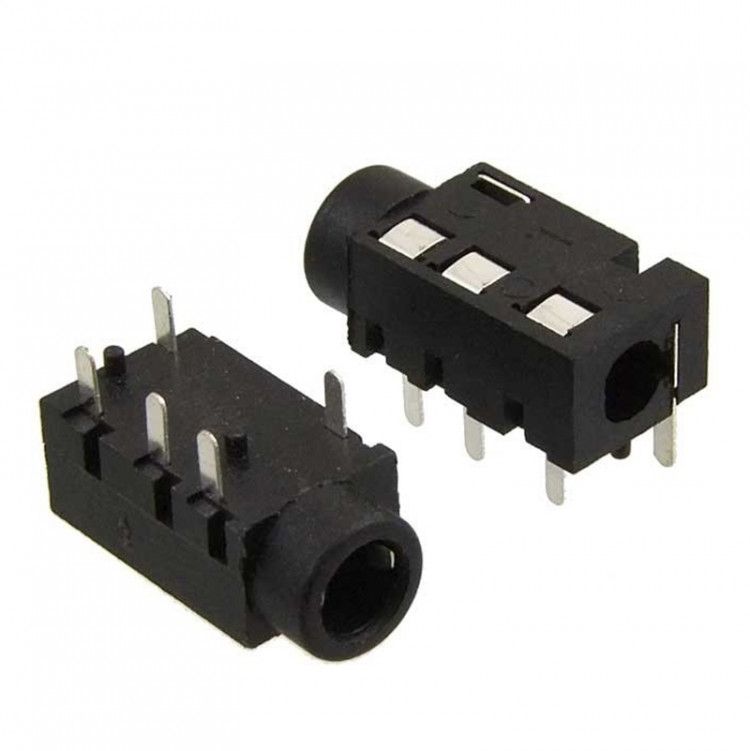 TJ-3203.5mmPCBJackрозетка(гнездо-jack)стерео3,5ммнаплату,