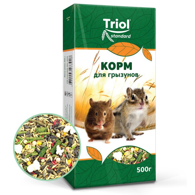 Корм для грызунов, 500г, Тriol Standard