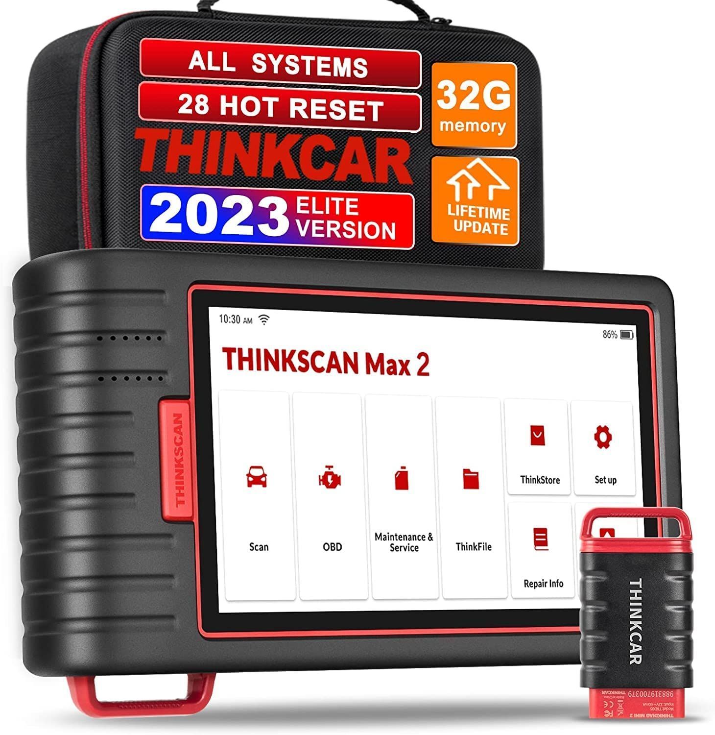 Автосканер THINKCAR Thinkscan Max2 OBD2 сканер пожизненное бесплатное  обновление диагностический инструмент сканирования с протоколом CAN-FD,  диагностика всех систем и 28+ сбросов_black - купить по выгодной цене в  интернет ...