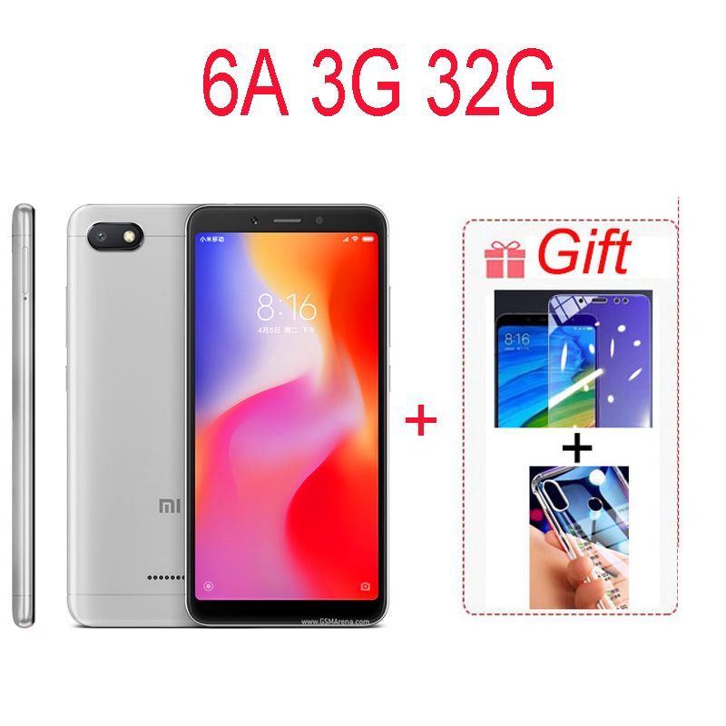 XiaomiСмартфонОригинальныйXiaomiredmi6A3GB32GB4GсмартфонсподаркамичехолистеклоGlobal3/32ГБ,серый