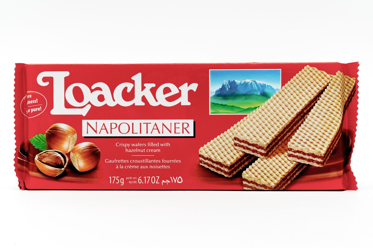 Вафли Loacker хрустящие с лесным орехом, 175г