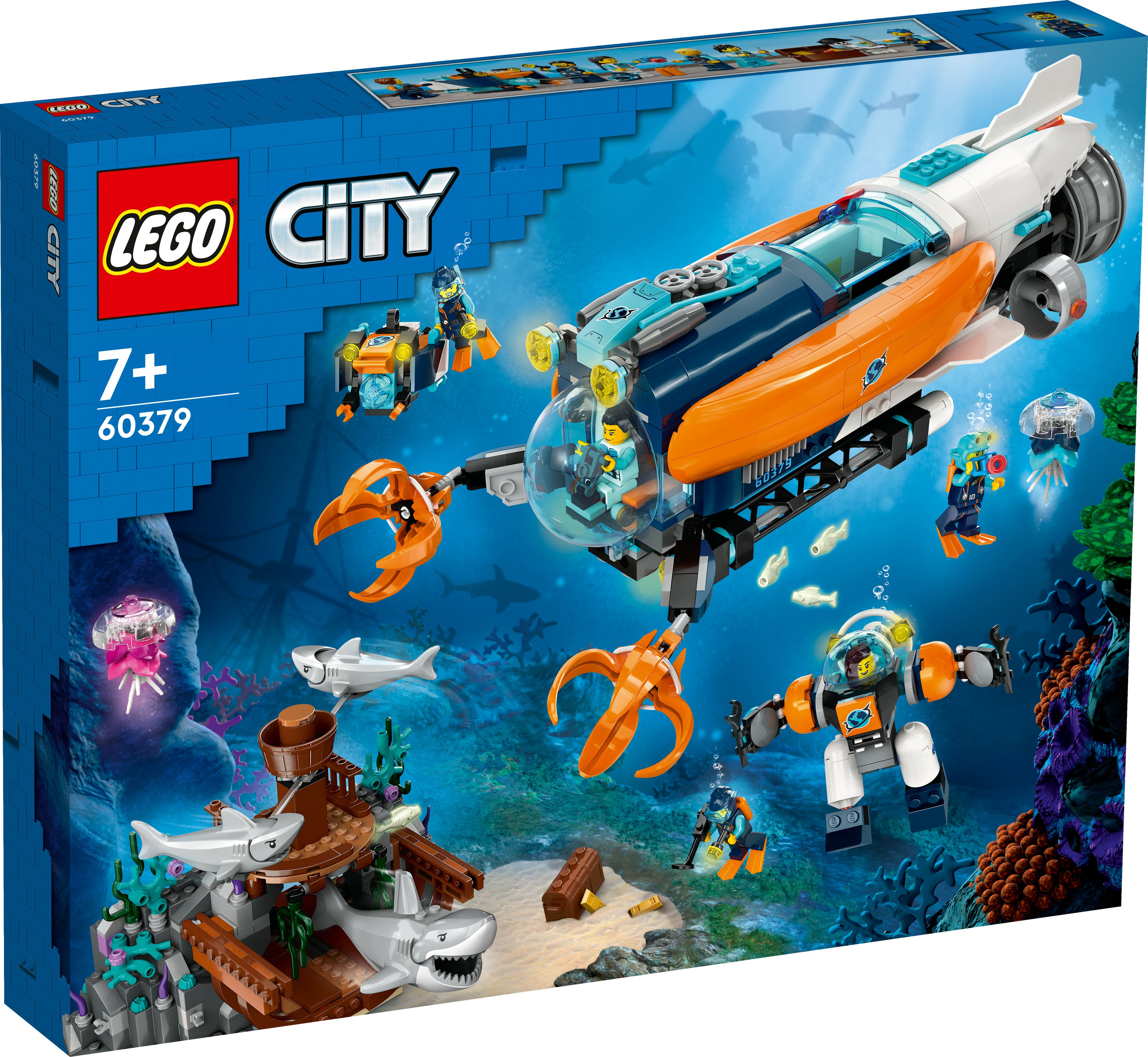 Конструктор LEGO City Подводная лодка исследователя морских глубин, 842  детали, 7+, 60379