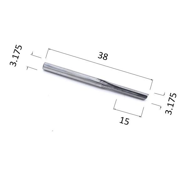 ФрезаDJTOLN1ZX3.15прямаяоднозаходная(подереву,композиту(АКП),пластику)