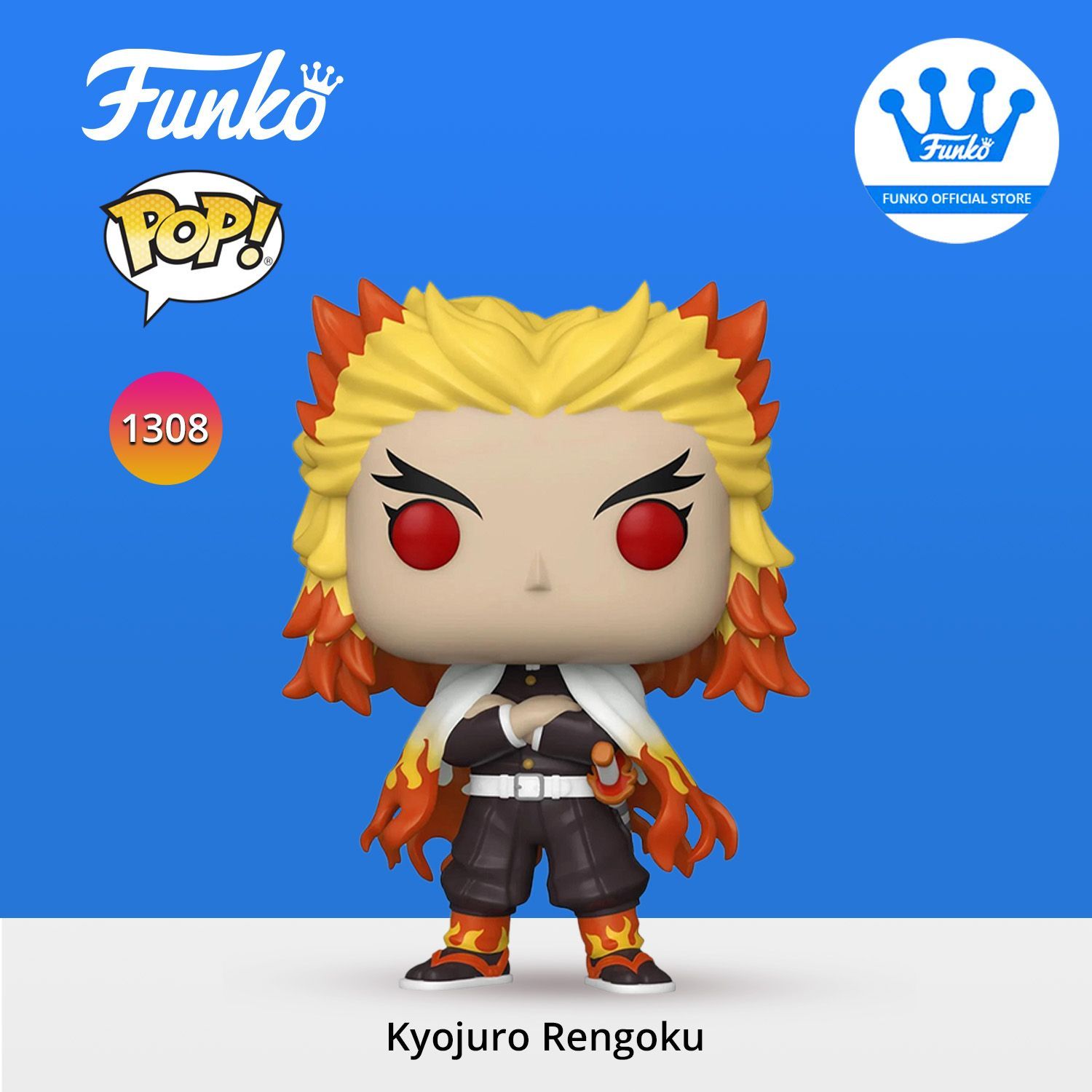 Фигурка Funko POP! Animation Demon Slayer Kyojuro Rengoku/ Фанко ПОП в виде  персонажа аниме 