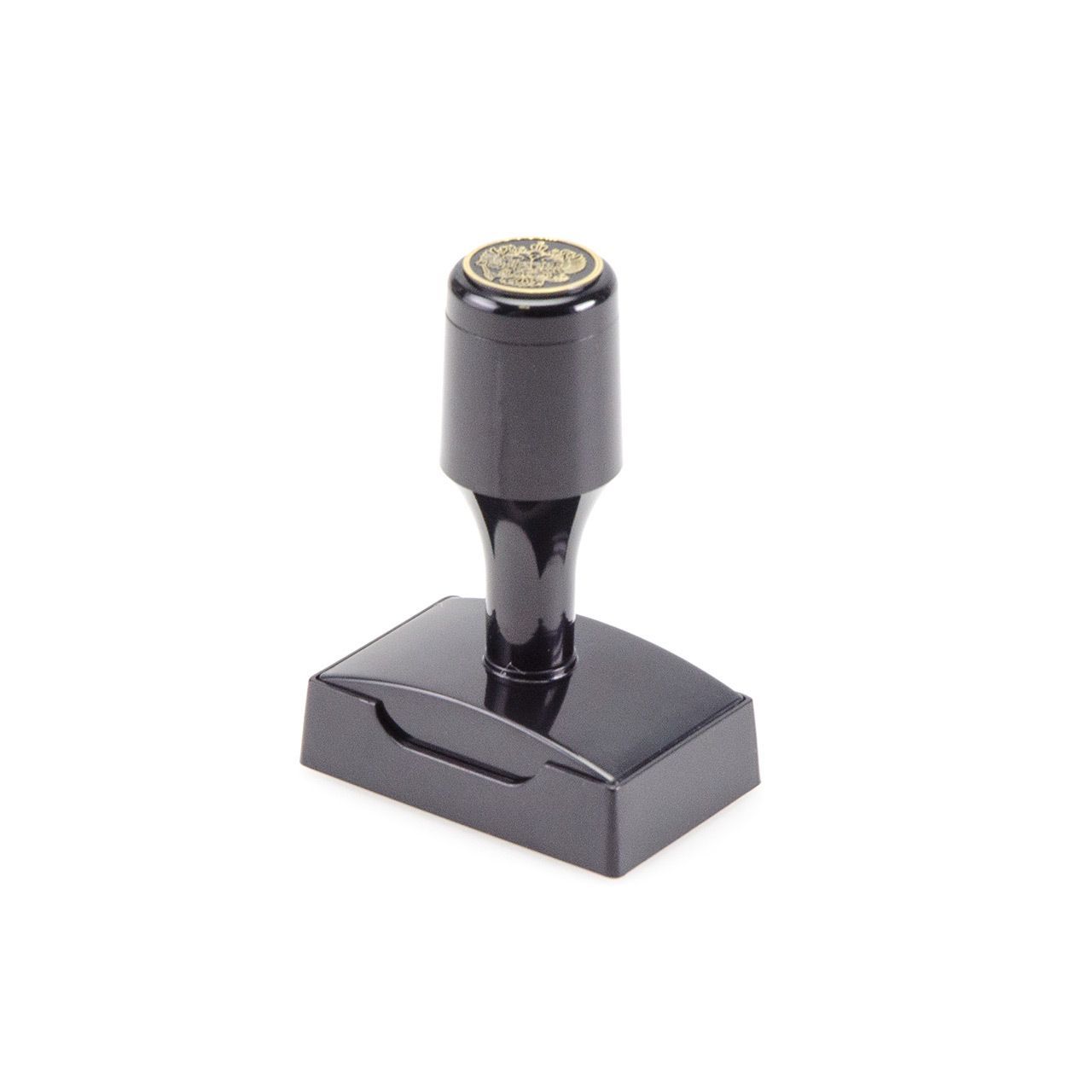 Ручная пластиковая оснастка для штампа, размер 41х24 мм, черный корпус