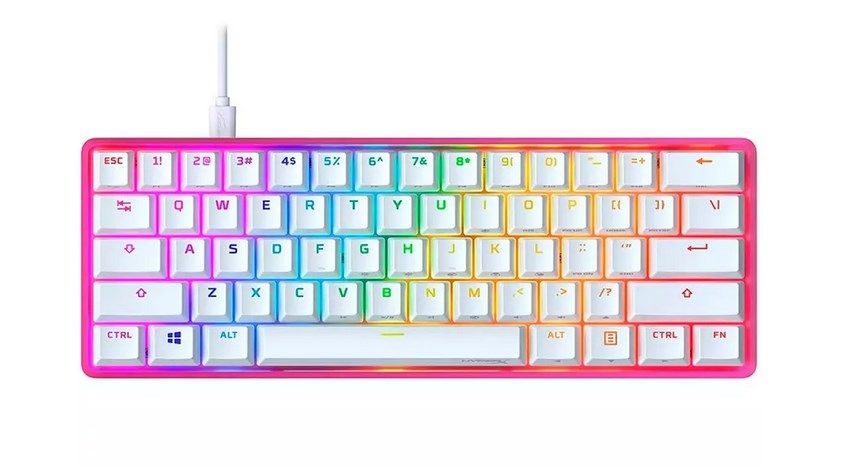 HyperXКлавиатурапроводнаяКлавиатураHyperXAlloyOrigins60,White-Pink,USB