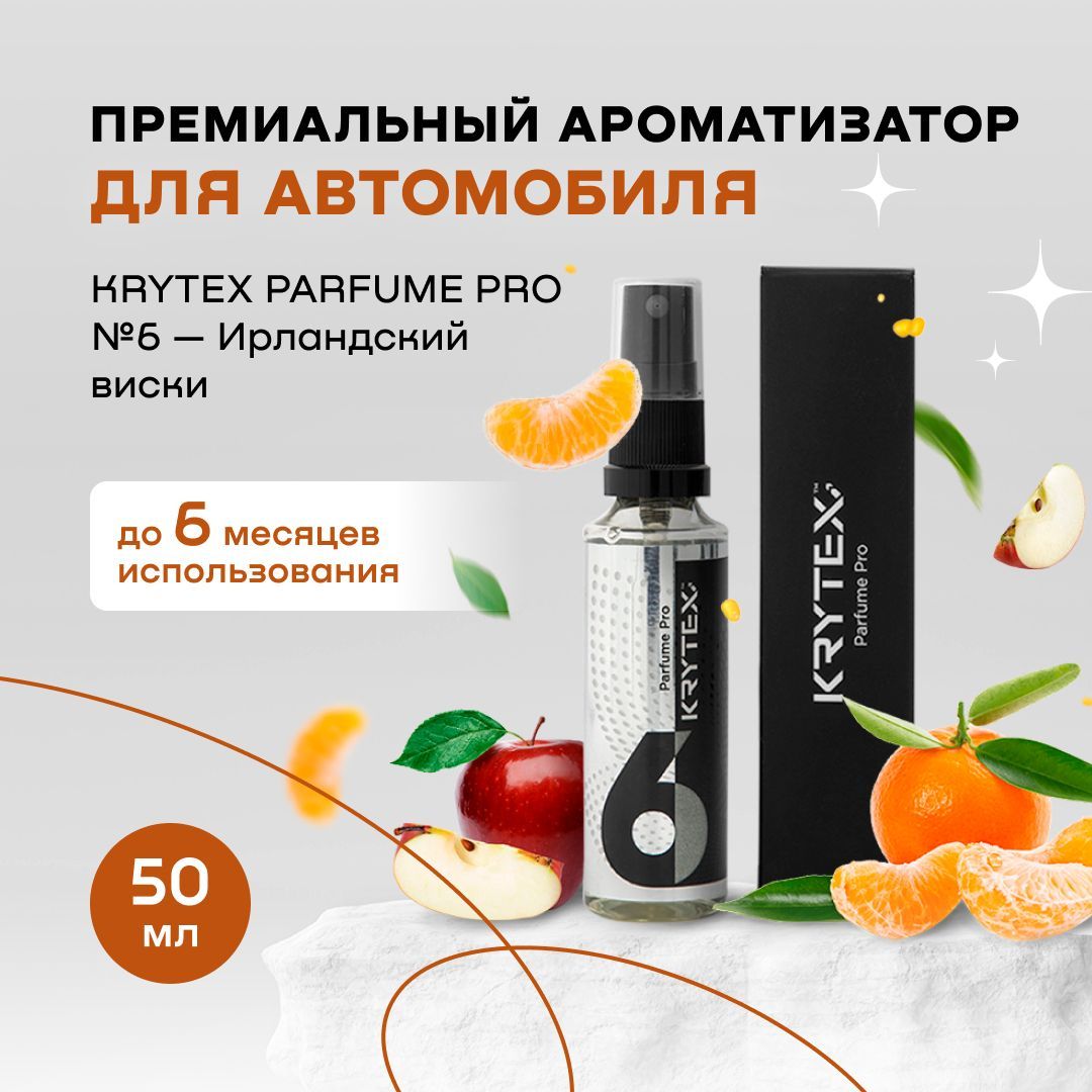 Ароматизатор для автомобиля и дома KRYTEX Parfume Pro №6 / Premium  автопарфюм 