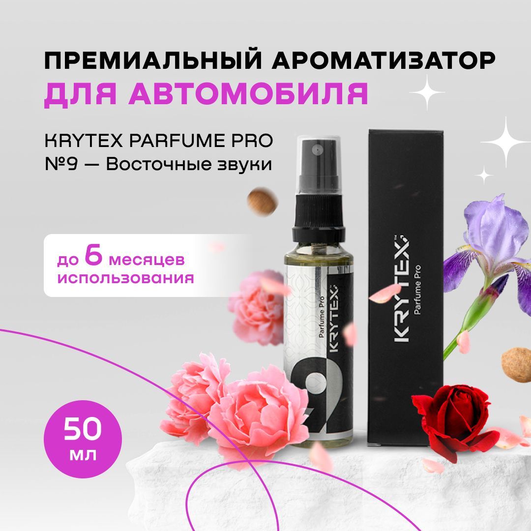 Ароматизатор в машину женский KRYTEX Parfume Pro №9 / Premium парфюм  автомобильный 