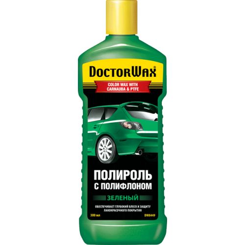DoctorWax8449Цветнойполирольсполифлоном(зеленый)300мл
