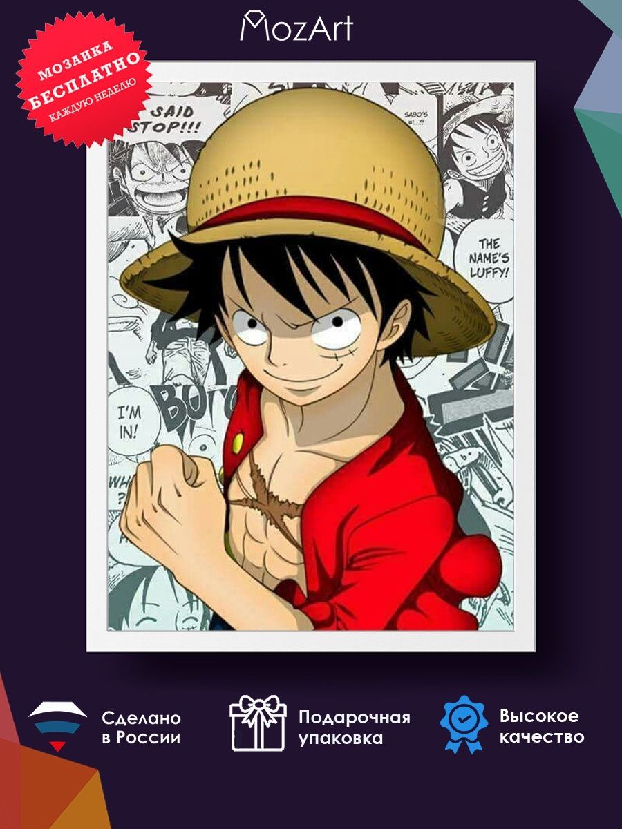 Алмазная мозаика аниме One Piece Ван Пис комикс - купить с доставкой по  выгодным ценам в интернет-магазине OZON (1334858577)