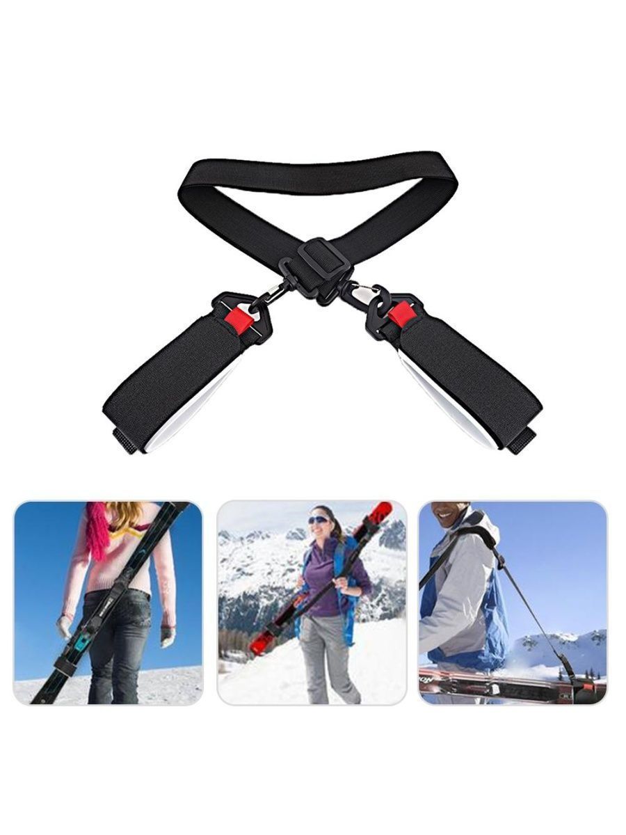 Ремень для переноски лыж. Ремень для переноски горных лыж. Ремни для лыж. Держатель для беговых лыж. Держатель для лыж и палок.