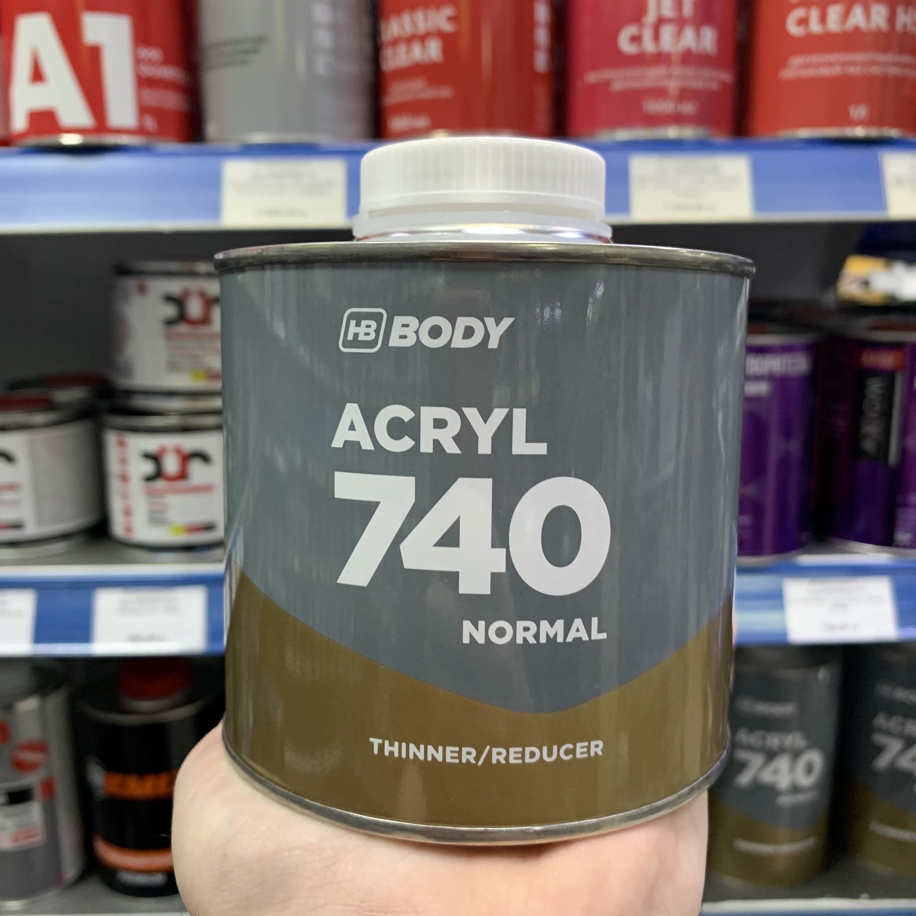 Растворитель HB BODY 740 ACRIL NORMAL 0,5л для акриловых продуктов.