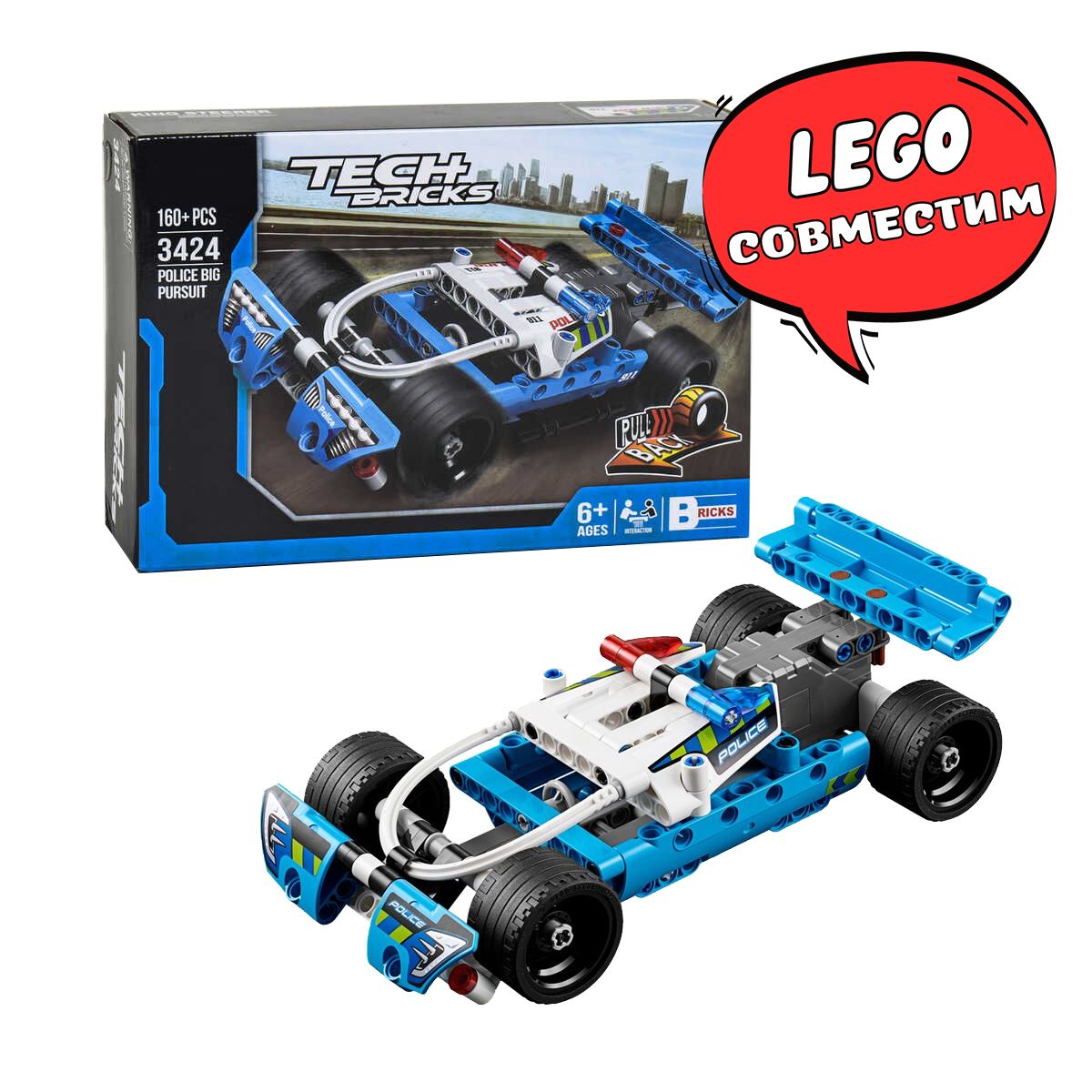 Конструктор Lego Technic 42091 Полицейская Погоня – купить в  интернет-магазине OZON по низкой цене