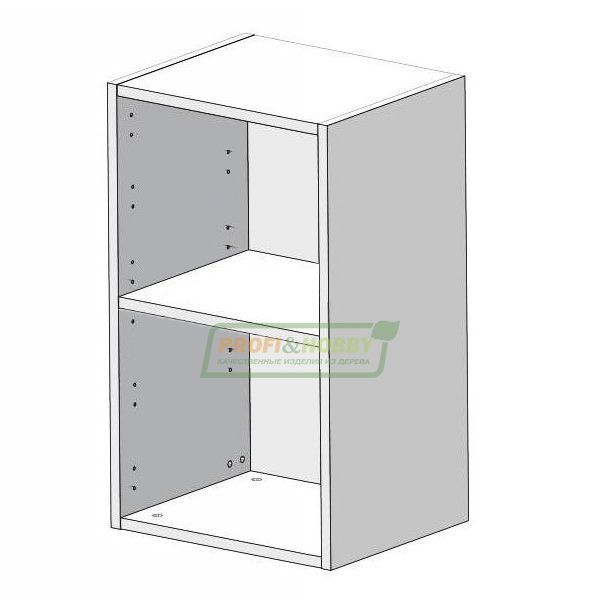 Кухонныймодуль(каркас)навесной40х34х72смбезфасадовсполкой