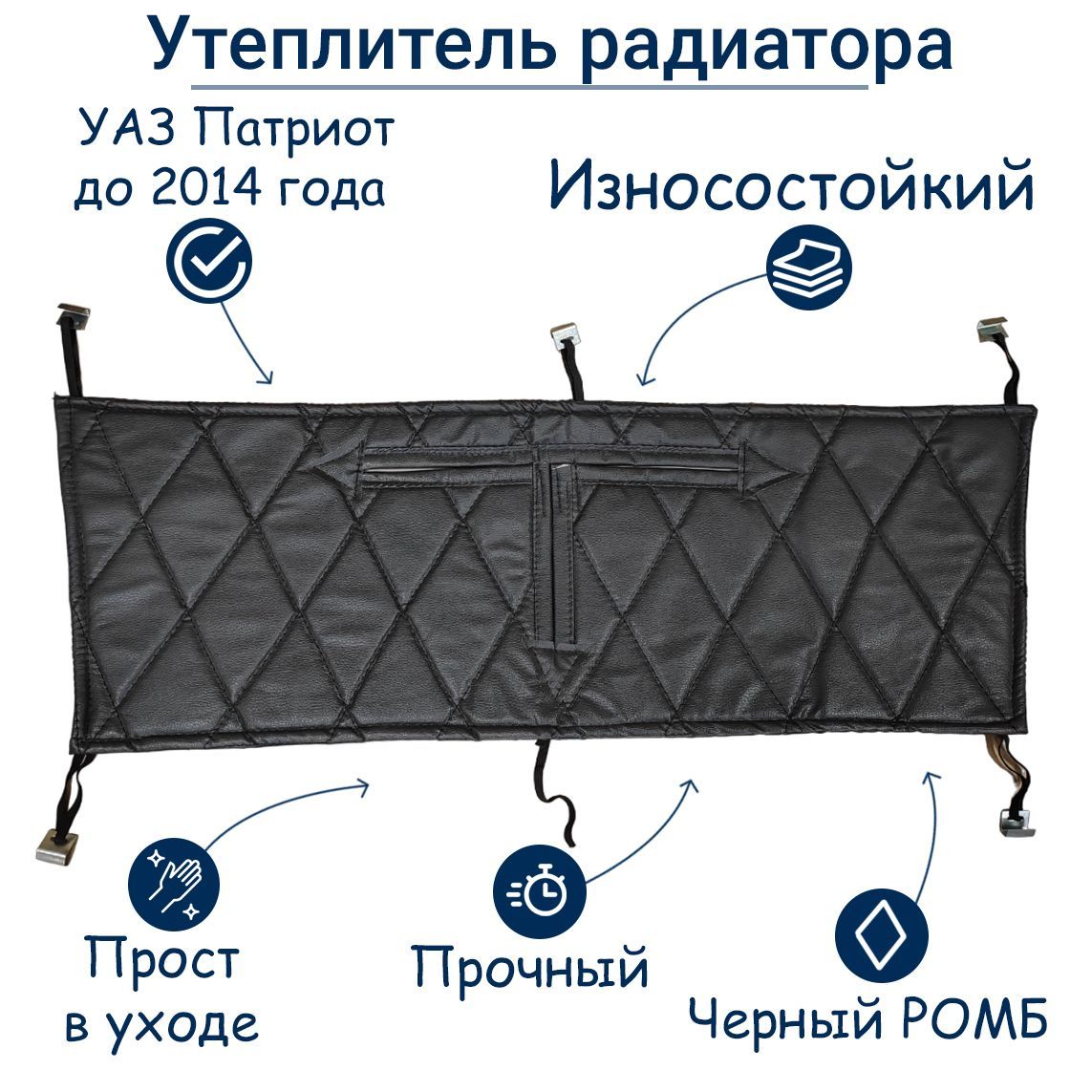 Утеплитель радиатора УАЗ Патриот до 2014 года (РОМБ)