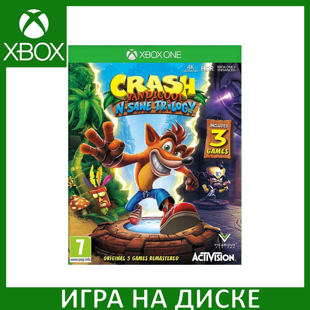 Игра Crash Bandicoot N. Sane Trilog (Xbox Series, Xbox One, Английская  версия) купить по низкой цене с доставкой в интернет-магазине OZON  (470231791)