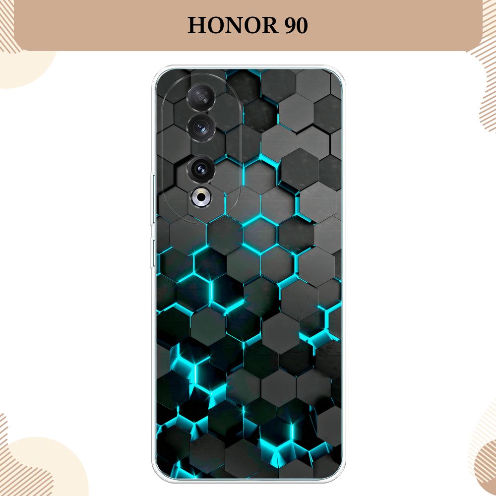 СиликоновыйчехолнаHonor90/Хонор90,Сотыбирюзовые