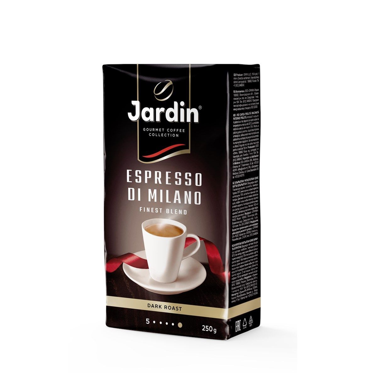 Кофе espresso di milano. Жардин эспрессо ди Милано молотый 250гр. Кофе Jardin Espresso di Milano.