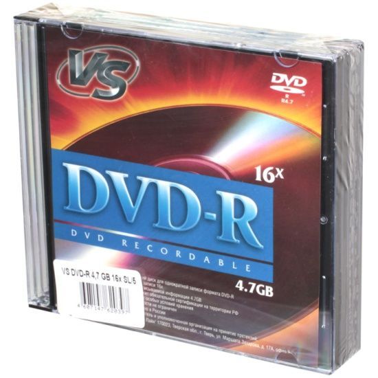 Диск VS DVD-R 4, 7 GB 16x SL/5