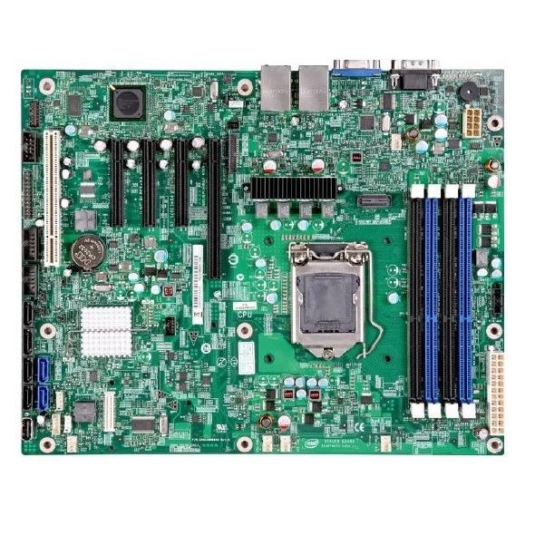 МатеринскаяплатаСервернаяIntelS1200BTL(Socket-1155,4*DDR3ECC,ATX)