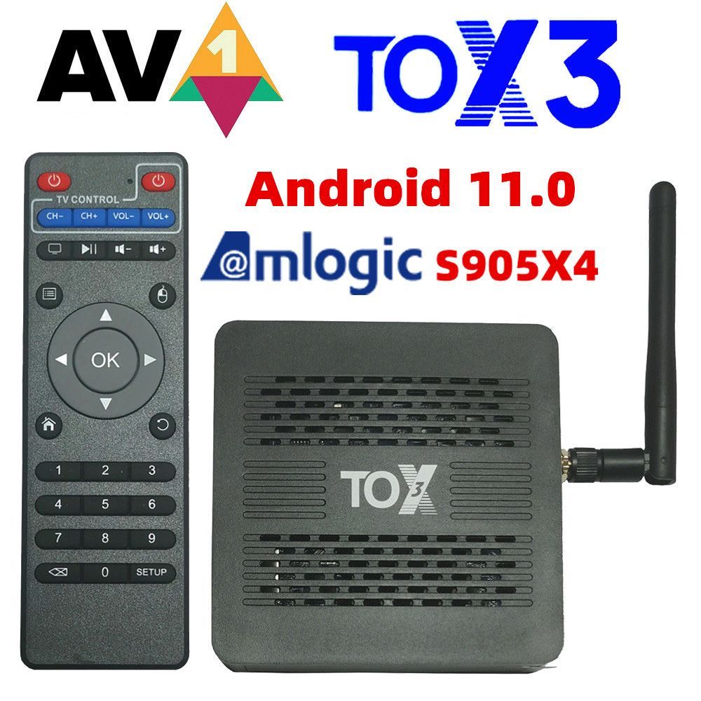 ОригинальныйTox3SmartTVBoxAndroid114GB32ГБAmlogicS905X42T2RДвойнойWifi1000MLANBT4.1ПоддержкаAV14KHDR