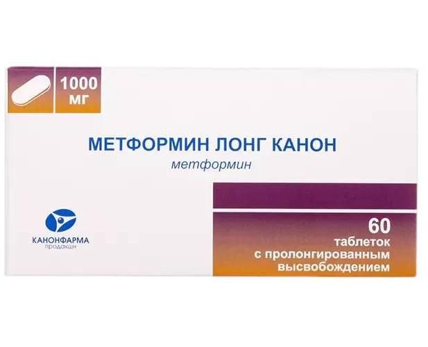 МетформинЛонгКанон,таблеткипролонг.1000мг,60шт.