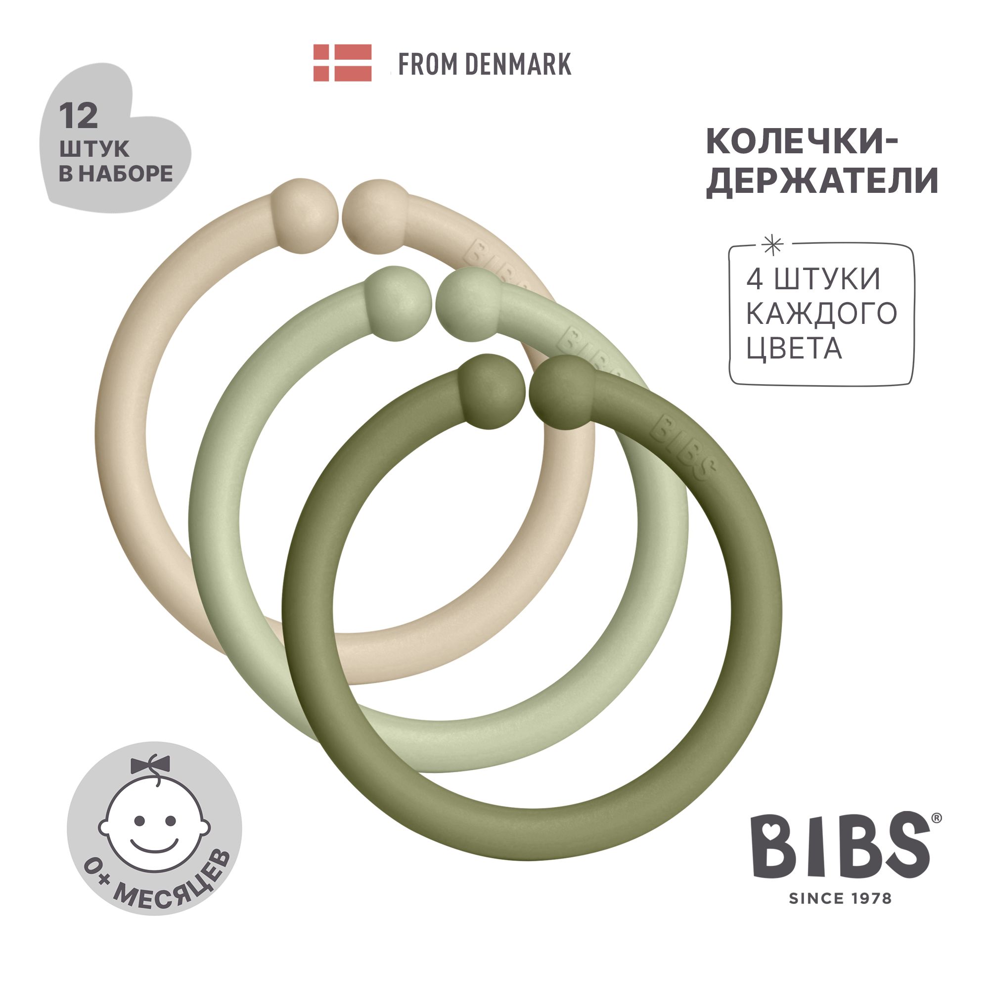 Набор loop. Bibs petrol. loops. bibs loops sunshine 2 шт. bibs loops peach sunset 2 шт.