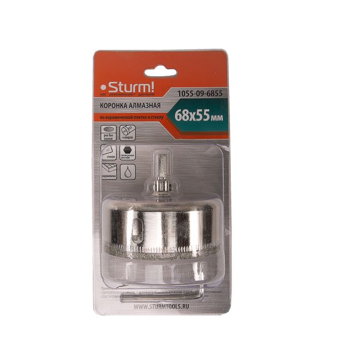 Коронка алмазная по керамике p. Коронка алмазная 68мм. Коронка алмазная trio-diamond 400068 по керамограниту d68 мм. Коронка по керамограниту 68 мм. Расширитель для плитки.