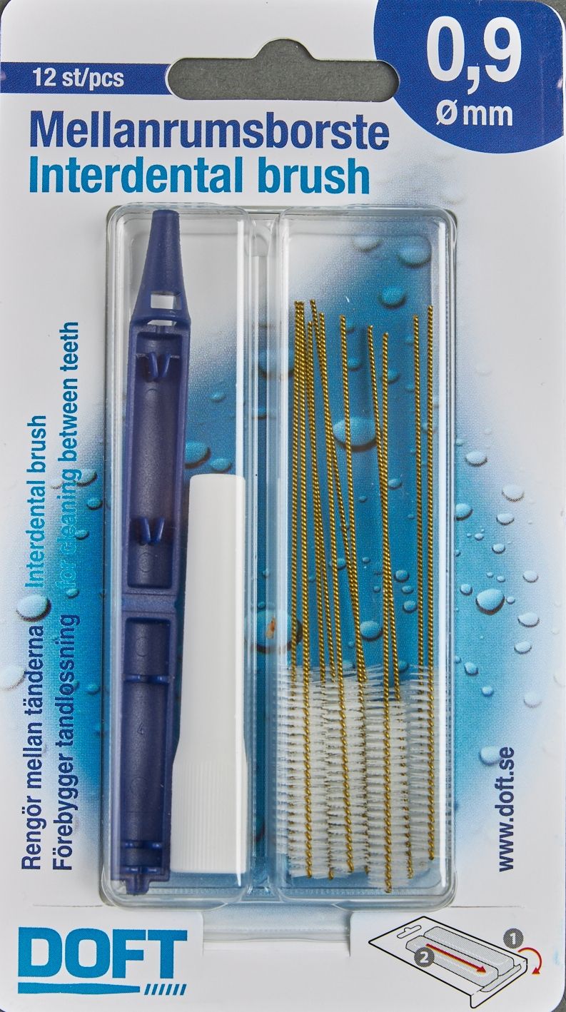 Межзубные ершики DOFT со сменной щетиной 0,9 мм. (12 шт.)