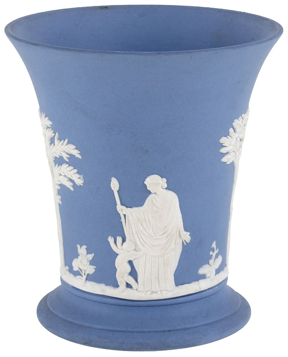 Ваза миниатюрная, фарфор Wedgwood, голубой бисквит, Великобритания,  винтаж,конец ХХ века купить по низким ценам в интернет-магазине OZON  (1282940268)