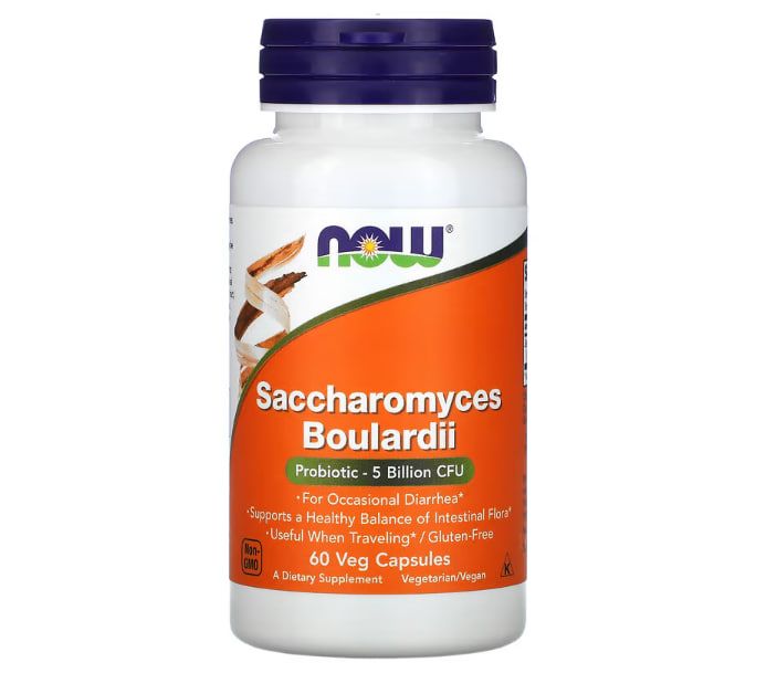 Now Foods Saccharomyces Boulardii, 5 Billion CFU, 60 капсул