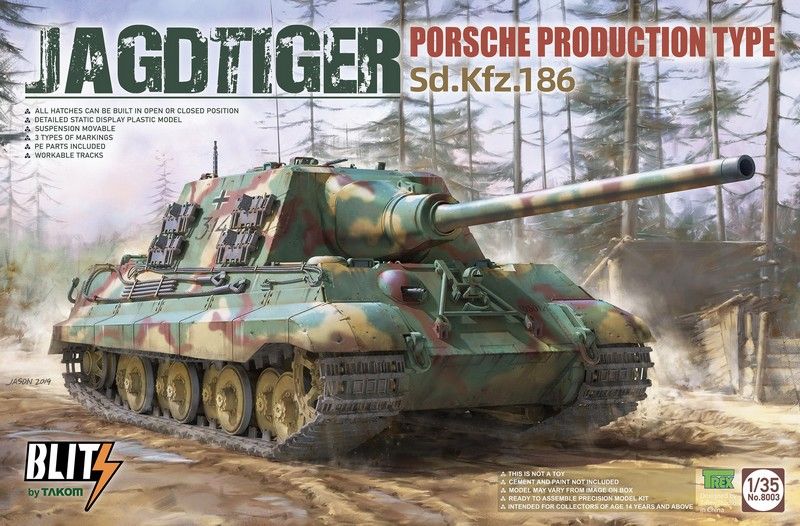 ТА8003 - Немецкая САУ Jagdtiger Sd.Kfz. 186 Порше (1:35)