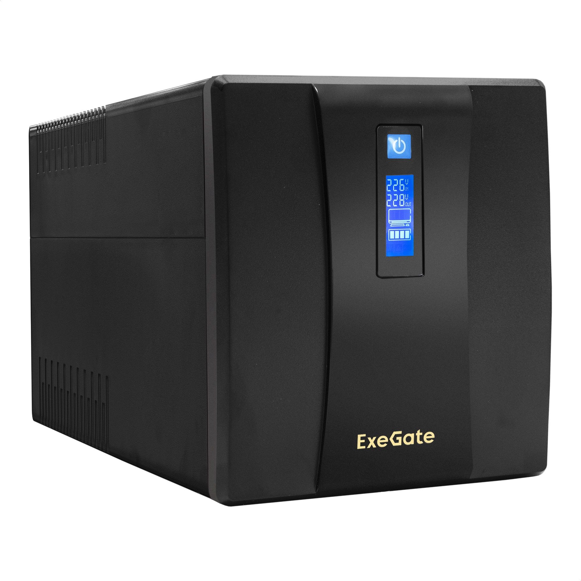 ИБП ExeGate SpecialPro Smart LLB-1600.LCD.AVR.4SH.USB <1600VA/950W, LCD, AVR, 4*Schuko, USB, Black>