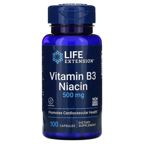 Витаминно-минеральныйкомплексVitaminB3Niacin500mg,100капс.